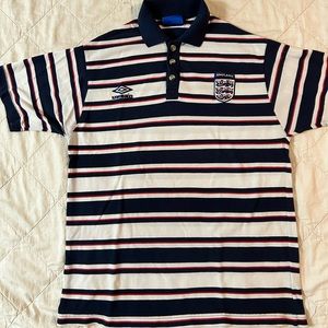 ENGLAND POLO SHIRT SZ S SOCCER FUTBOL